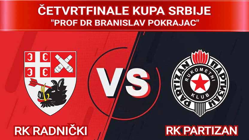 Radnički dočekuje Partizan u borbi za završni turnir Kupa